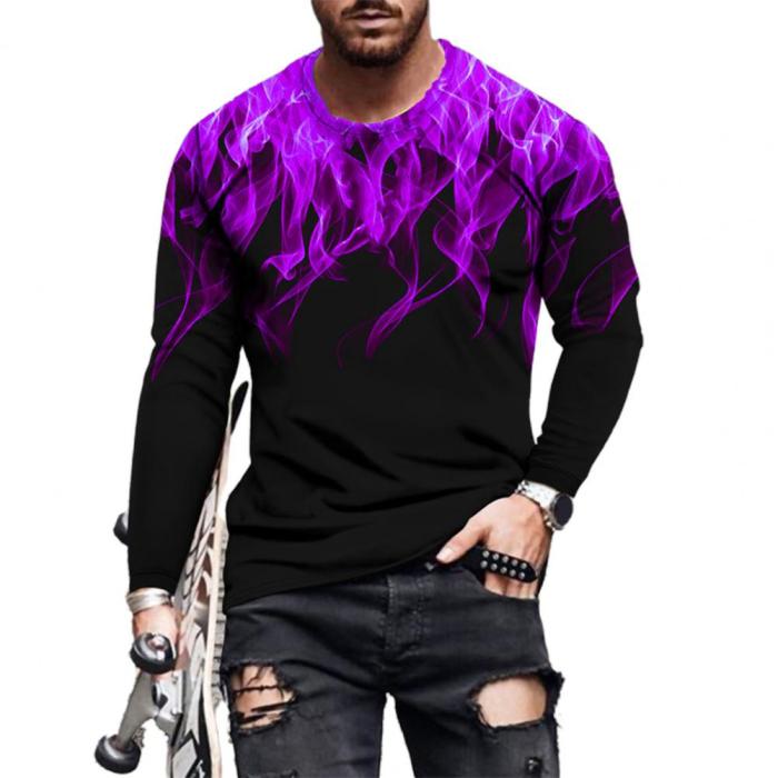 Men's Top 3D Printed Crew Neck Casual Casual Shirt