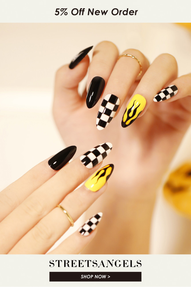 Fashionable Halloween Point Nail Finished Wearing Nail Art