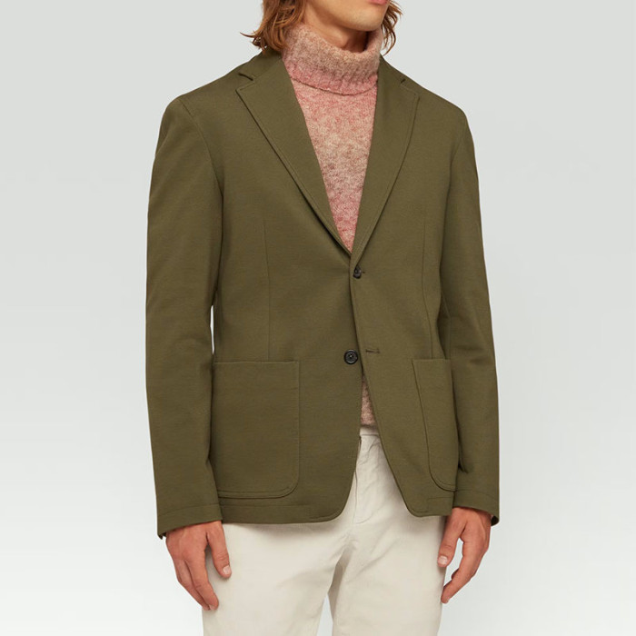 Vintage Solid Loose Cardigan Coat Men Long Sleeve Single-Breasted Turn-down Collar Blazers