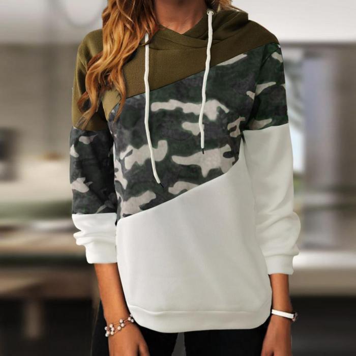 Women's Fashion Paneled Long Sleeve Street Hoodie