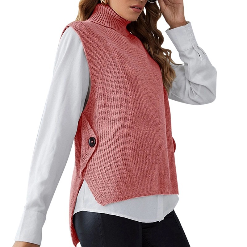 Leisure Solid Knitting Sweater Vest main image 1