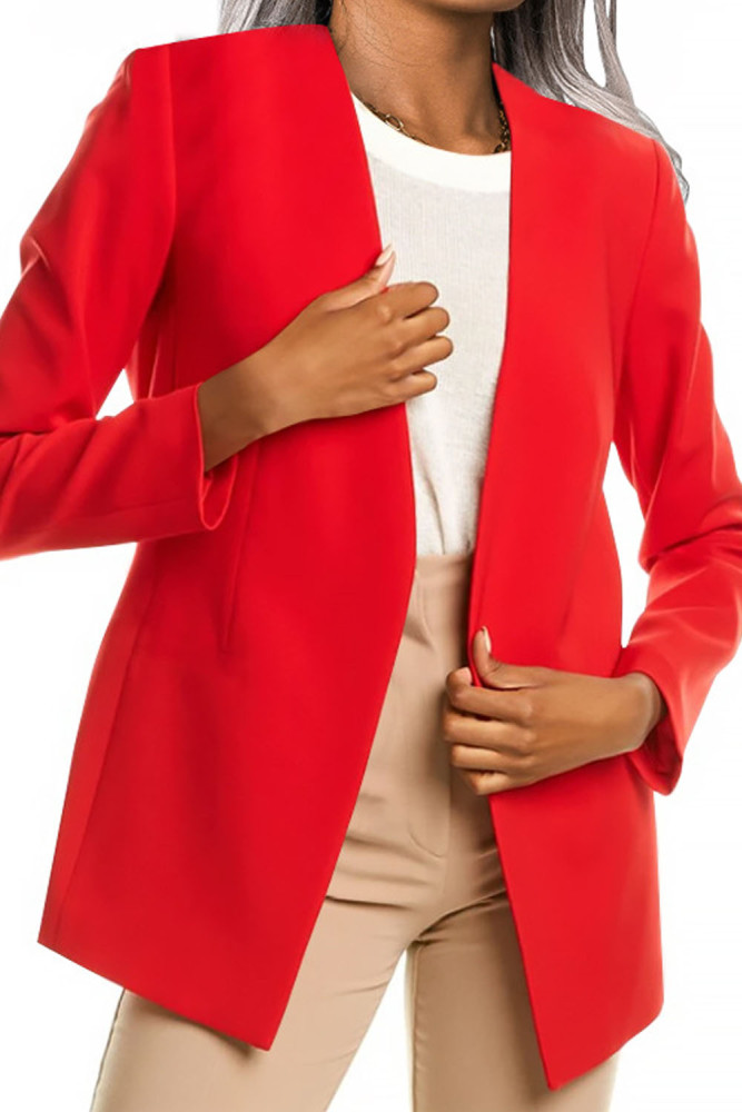 Women's Casual Long Sleeve Temperament Solid Color  Blazers
