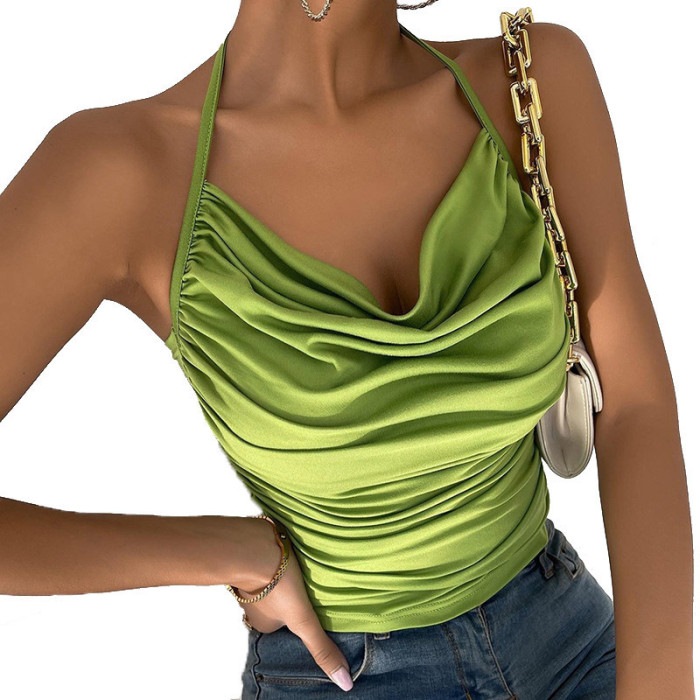 Fashion Sexy Sleeveless Solid Color V-Neck Camisole Top
