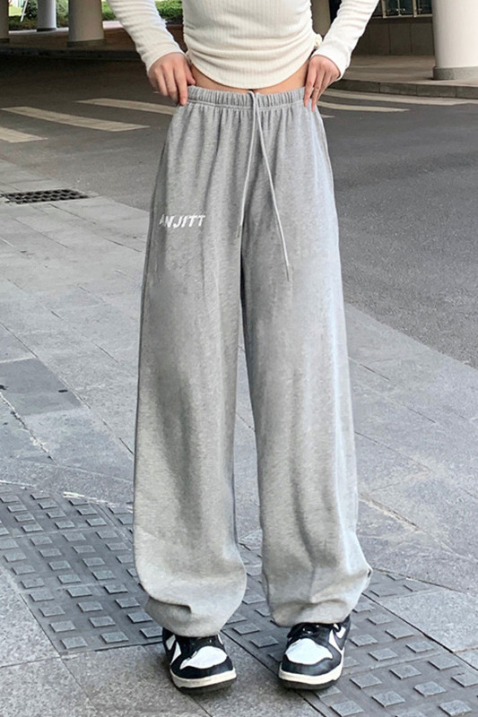 Fashion Solid Color High Street Athleisure Pants