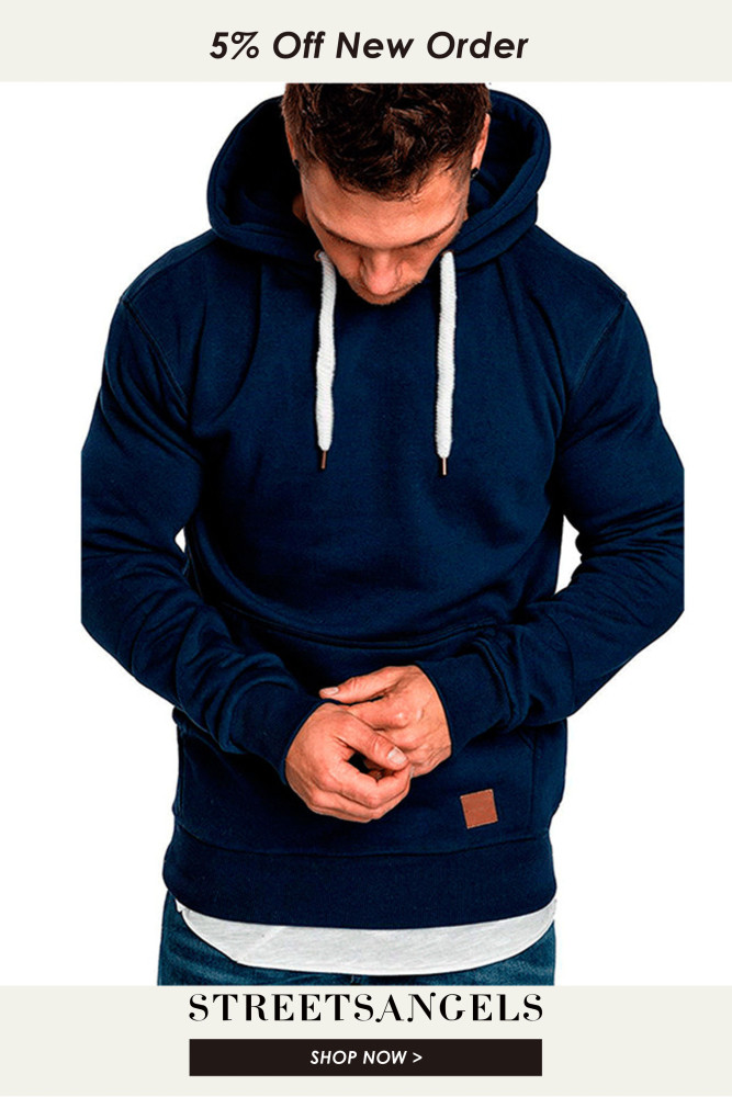 Fashion Long Sleeve Casual Top Solid Color Boys Hoodie