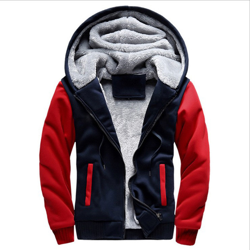 Men's Casual Thickened Warm Fleece Zipper Street Jacket