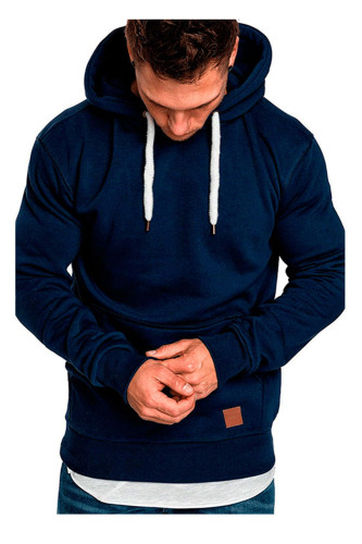 Fashion Long Sleeve Casual Top Solid Color Boys Hoodie