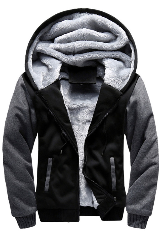 Men's Casual Thickened Warm Fleece Zipper Street Jacket