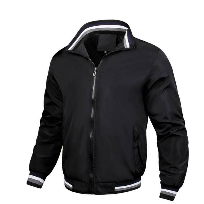 Fashion Men's Windbreaker Casual Sports Bomber Jacket Outerwear