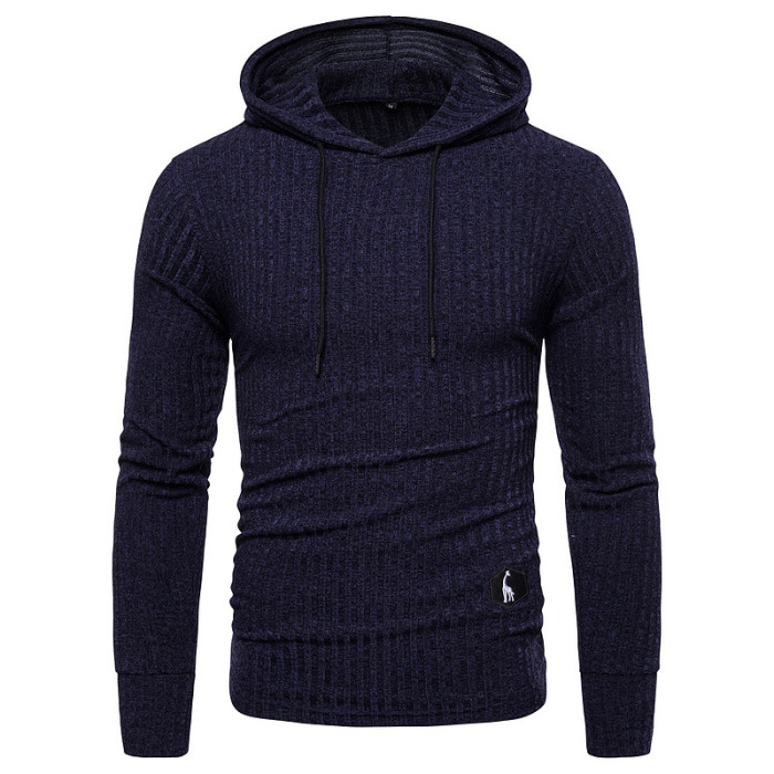 Fashion Solid Color Men's Casual Street High Quality Sports Hoodie