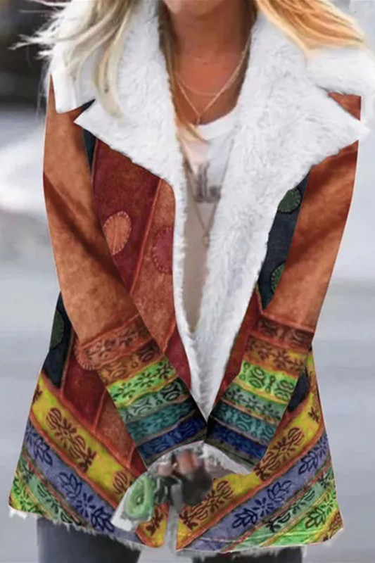 Fleece Thickening Warm Fashion Lapel Women's Coat Jacket