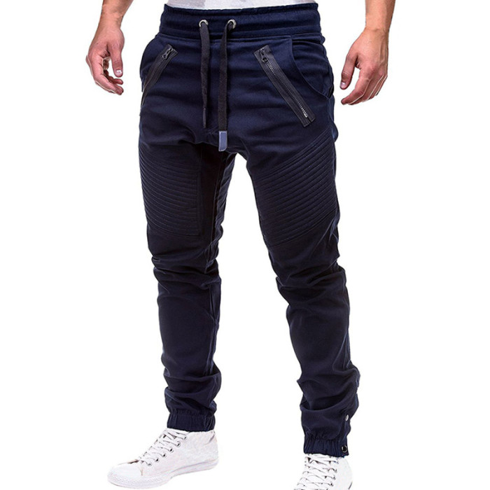 Men's Casual Solid Color Workwear Sports Sportswear Harem Pencil Pants