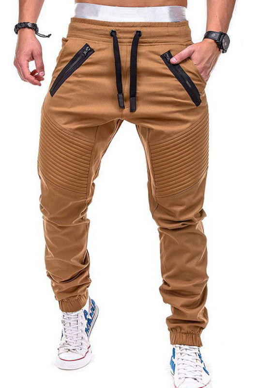 Men's Casual Solid Color Workwear Sports Sportswear Harem Pencil Pants