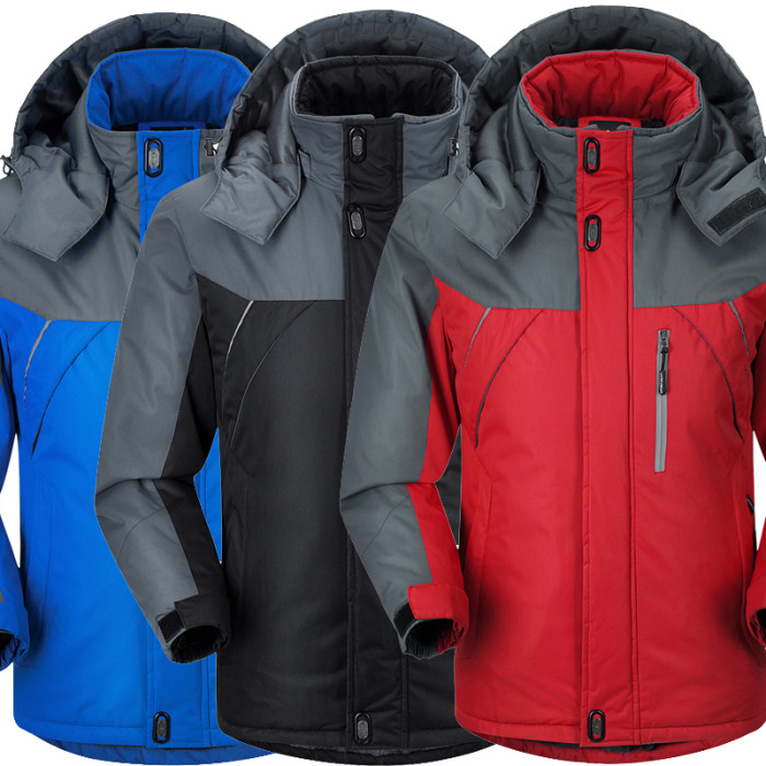 Men's Winter Couple Warm Outdoor Camping Casual Hooded Loose Jacket