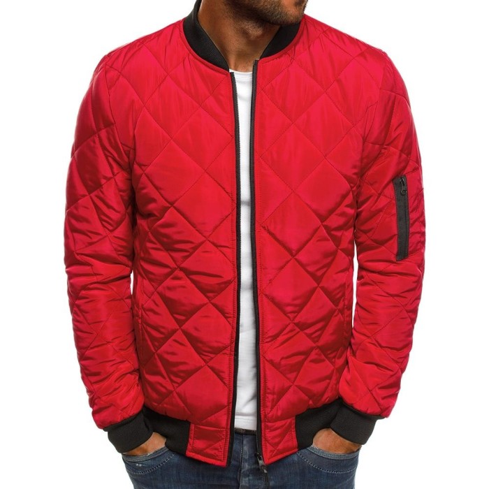 Men's Fashion Windproof Loose Casual Solid Color Warm Zipper Jacket Outerwear