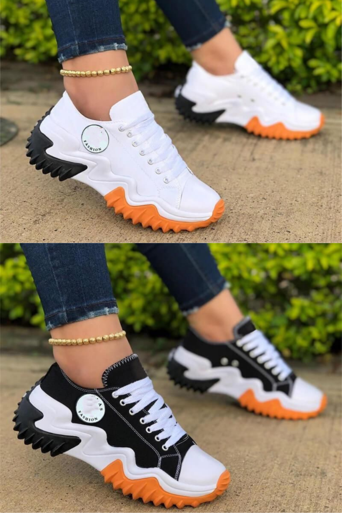 Women Comfortable Lace-Up Casual Sneakers