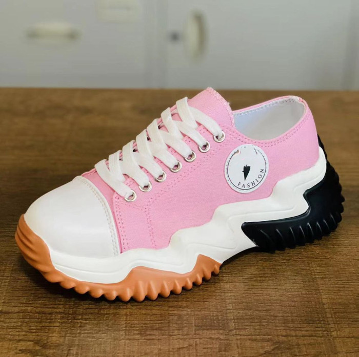 Women Comfortable Lace-Up Casual Sneakers