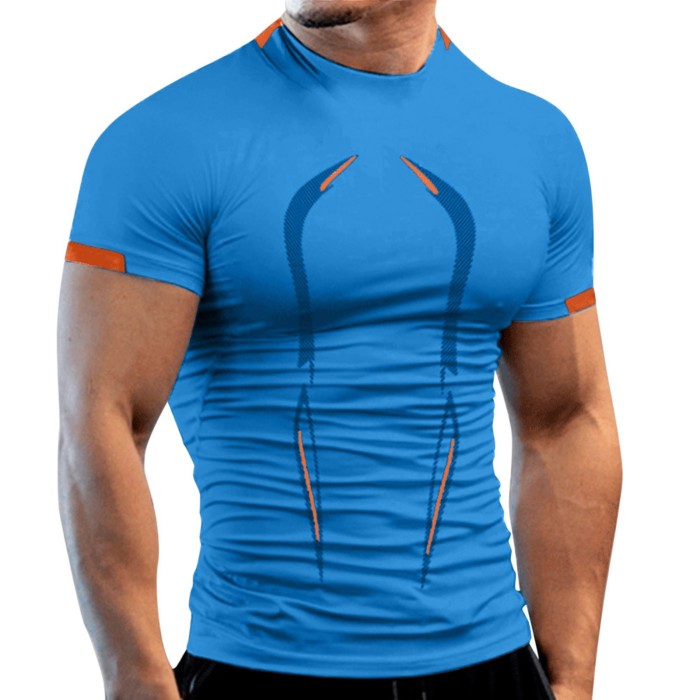 Fashion Men's Fitness Top Sports Short Sleeve T-Shirt