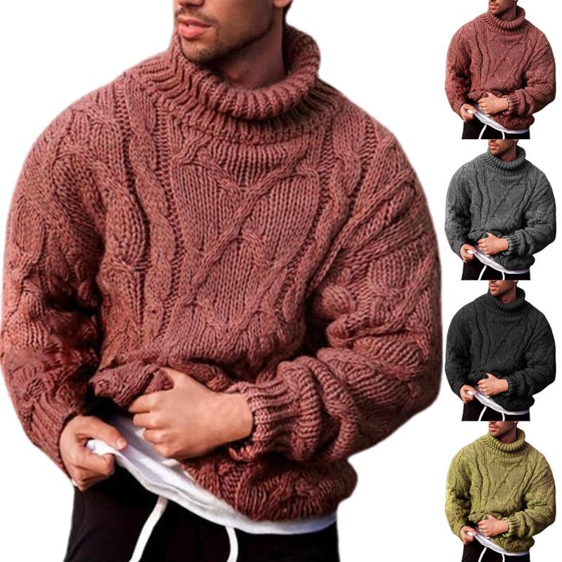 Fashion Casual Men's Turtleneck Twist Knitted Sweater