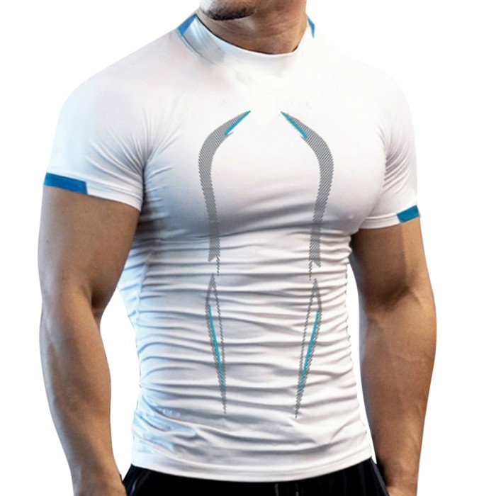 Fashion Men's Fitness Top Sports Short Sleeve T-Shirt