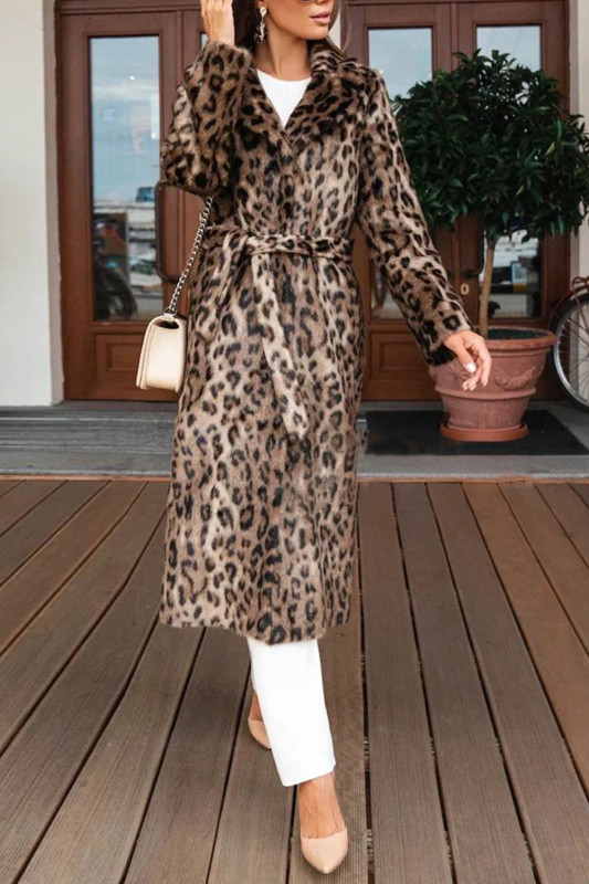 Fashion Vintage Print Pattern Print leopard Coats