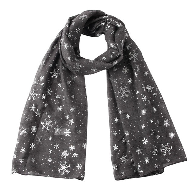 Fashion Snowflake Christmas Gift Snowflake Hot Silver Dot Scarf Turban