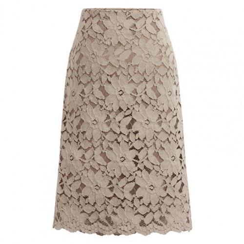 Elegant Straight Lace A-Line Cutout Fashion Skirt