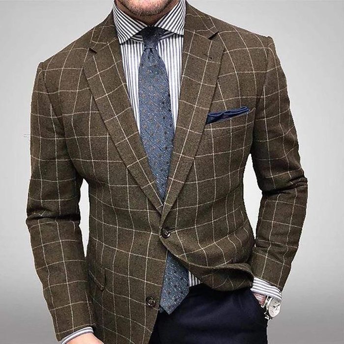 Men's Fashion Casual Thin Casual Fashion Loose Lapel Blazer Coat