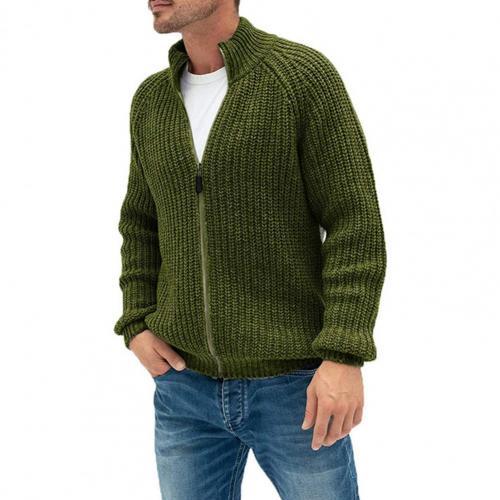 Fashion Solid Color Turtleneck Versatile Casual Sweater Cardigan