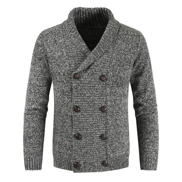 Men's  Cardigan Sweater Business Slim Warm Casual Jacket Outerwear