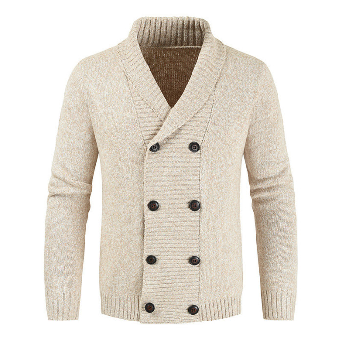 Men's  Cardigan Sweater Business Slim Warm Casual Jacket Outerwear