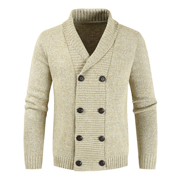 Men's  Cardigan Sweater Business Slim Warm Casual Jacket Outerwear