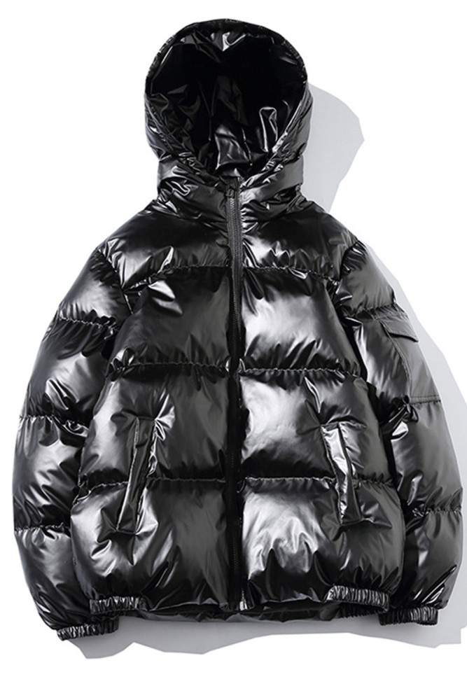Glossy Fashion Men's Harajuku Parker Cotton Hooded Loose Padded Jacket Outerwear