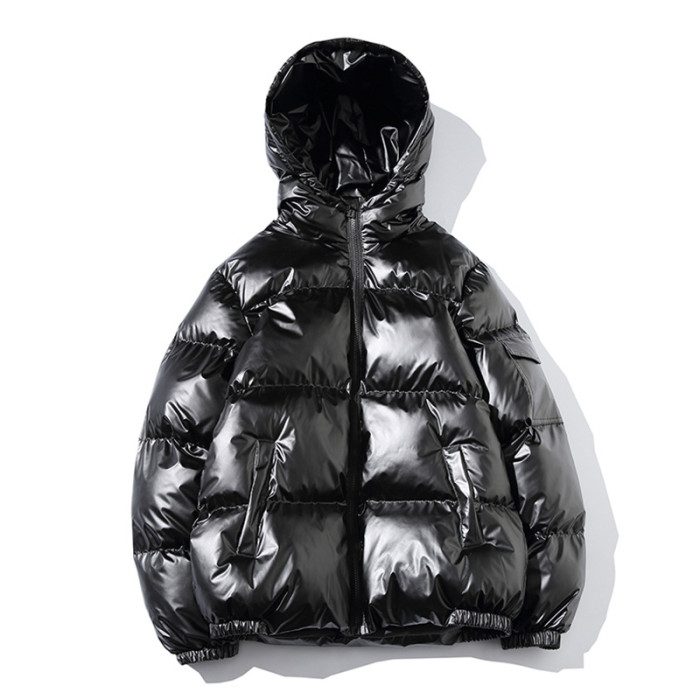 Glossy Fashion Men's Harajuku Parker Cotton Hooded Loose Padded Jacket Outerwear