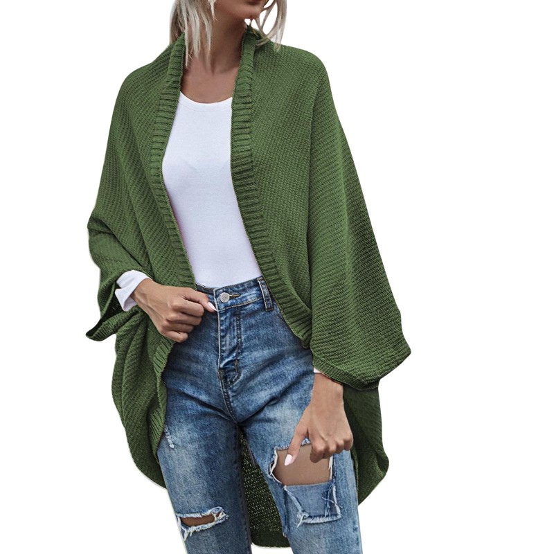Fashion Solid Color Women Knited Cardigan