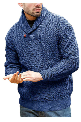 Men's Turtleneck Lapel Warm Slim Fit Casual Sweater