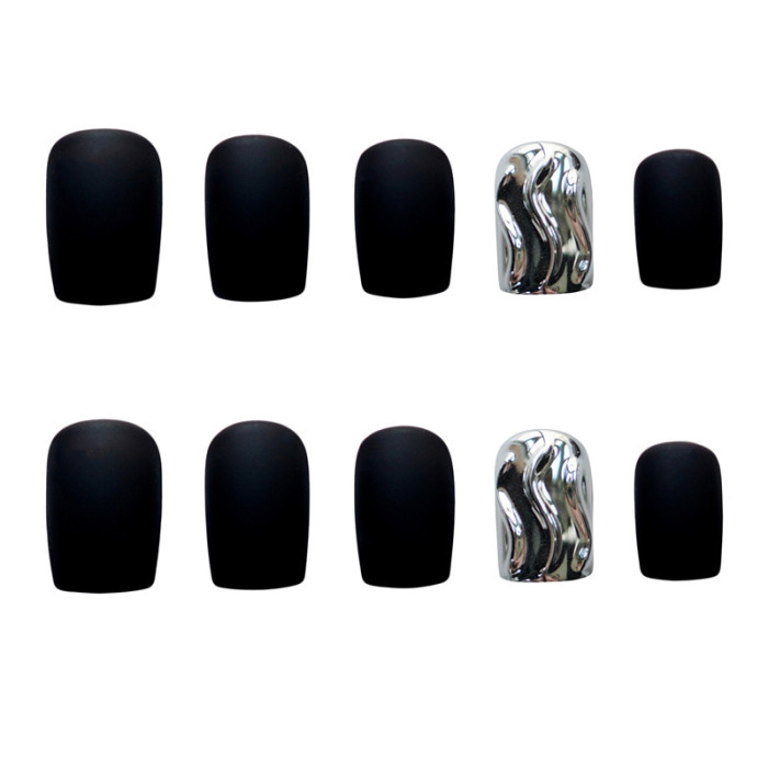 30PCS  Exquisite Frosted Smoke Black Water Ripple Wear Nail Art