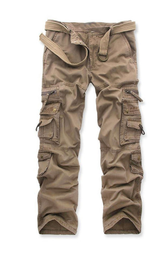 Men's Casual Pocket Straight Cotton Cargo Pants