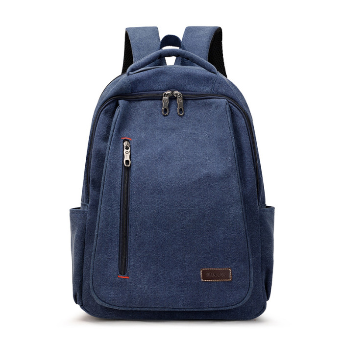 Men's Canvas Fashion Simple Casual Large Capacity Backpack
