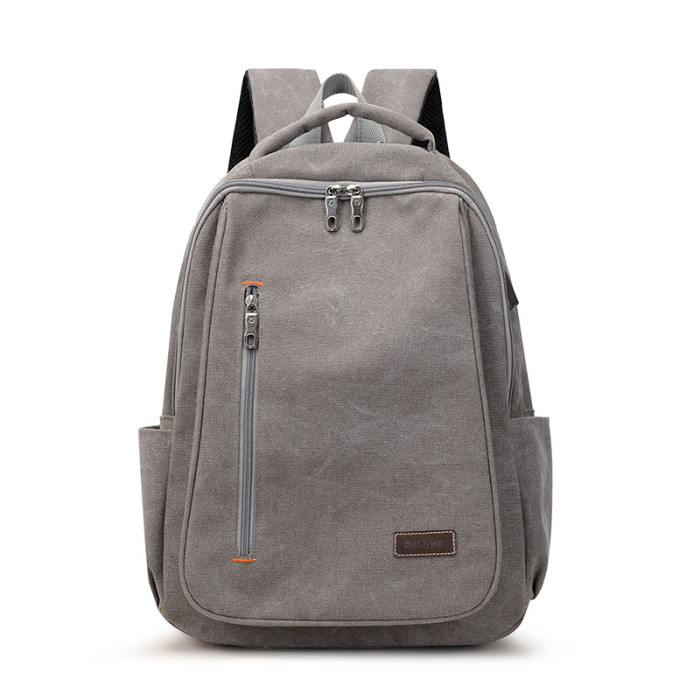 Men's Canvas Fashion Simple Casual Large Capacity Backpack