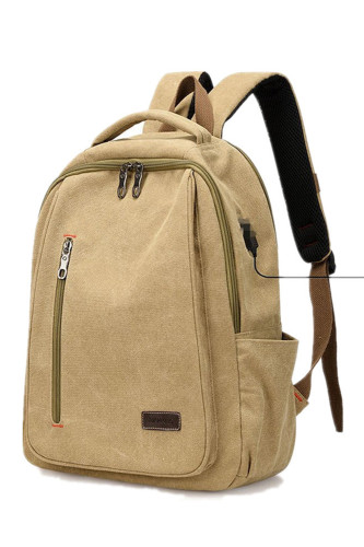 Men's Canvas Fashion Simple Casual Large Capacity Backpack