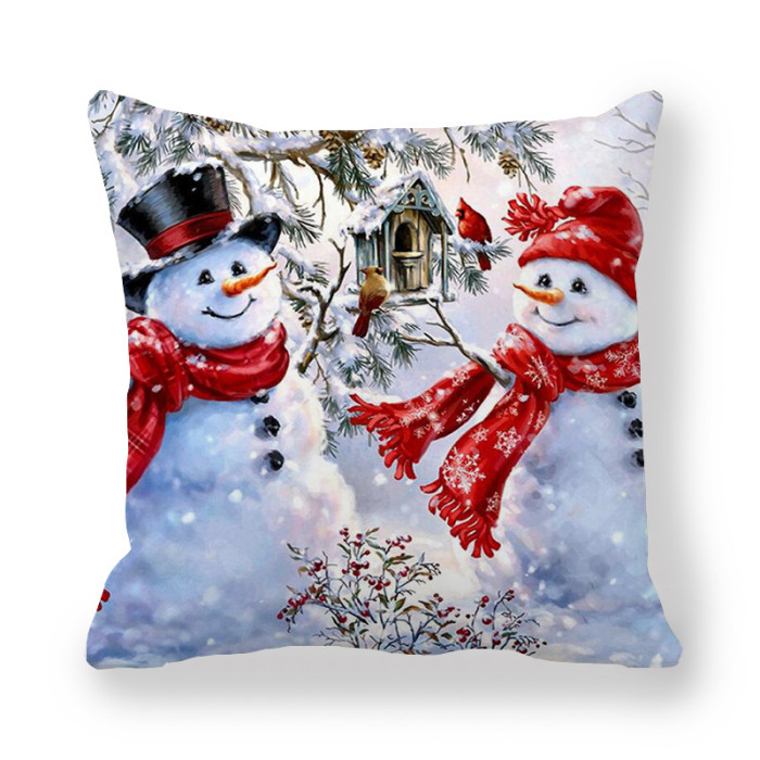 Merry Christmas Home Decorations Cushion Cover Christmas New Year Gifts