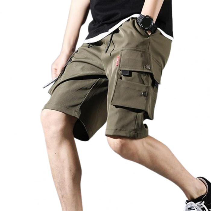 Men's Fashion Street Trend Elastic Jogging Cargo Shorts