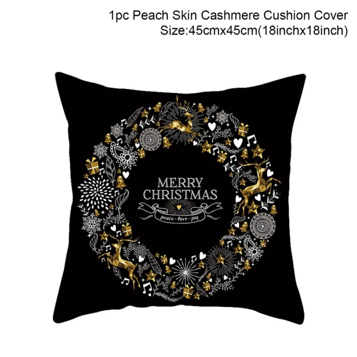 Merry Christmas Decorations Home New Year Gifts Fashion Cushion Cover