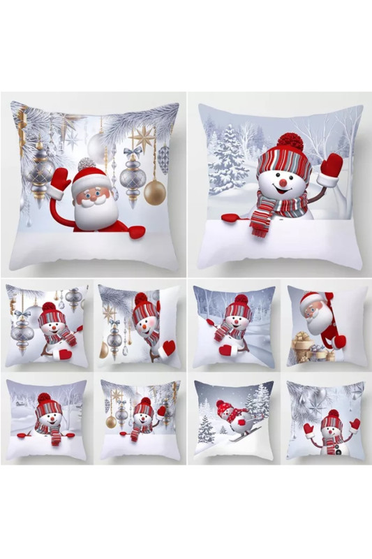 Snowman Christmas Home Decor Sofa Decor Gifts Cushion Cover