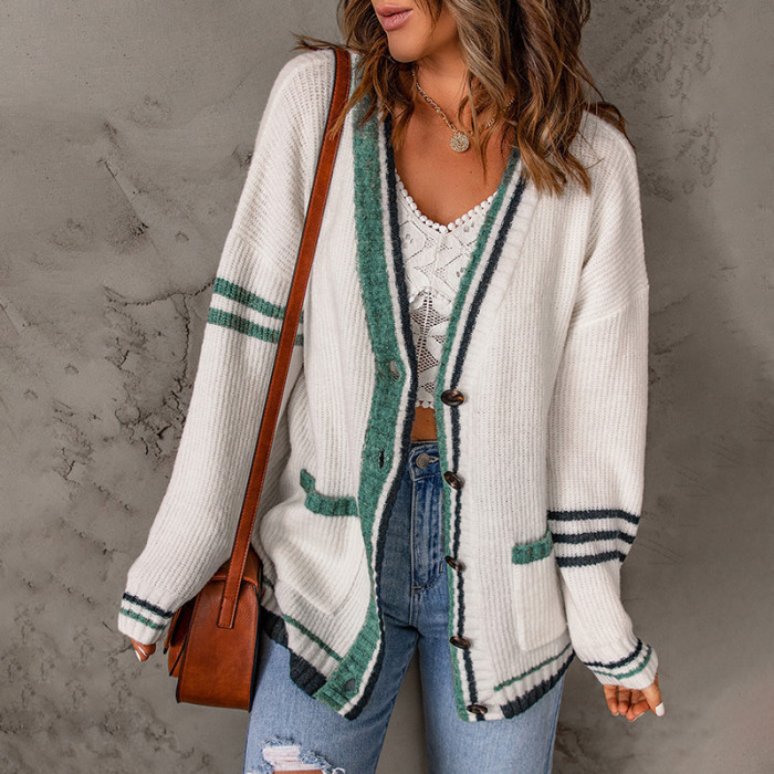 Fashion Elegant Vintage LooseKnitted Cardigan Sweater