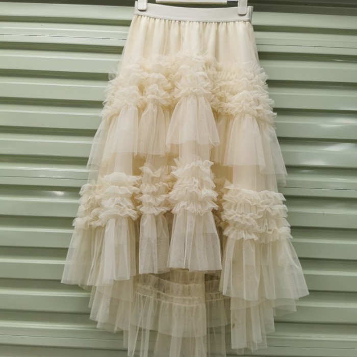 Elegant Layered Irregular Slim Skirt