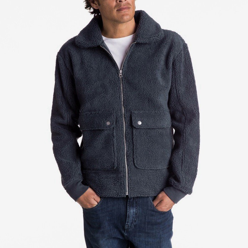Fashion Warm Thick Wool Fleece Solid Color Lapel Fashion Loose Jacket Coat
