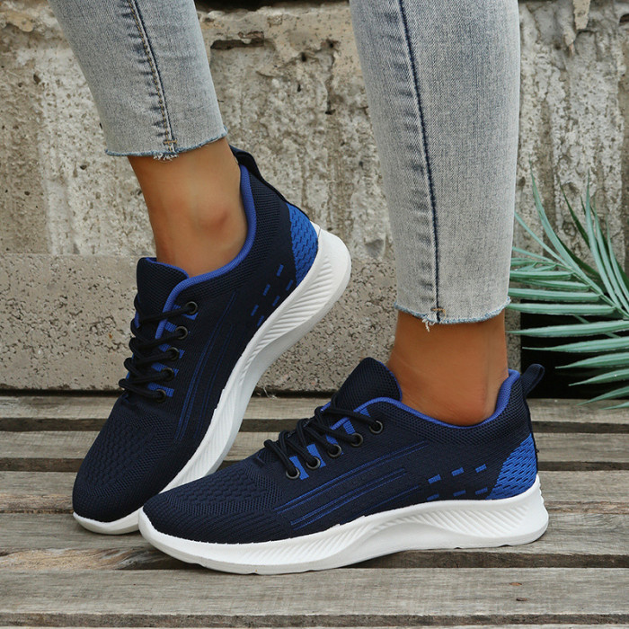 Fashion Comfortable Lace-Up Mesh Breathable Sneakers