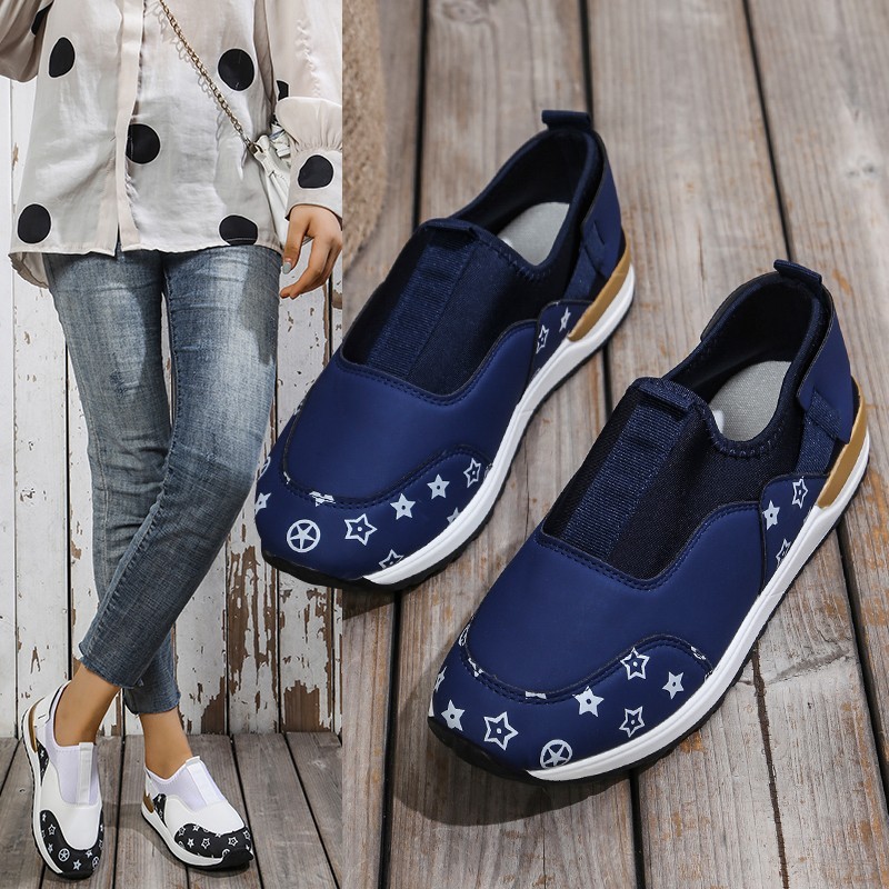 Women Flat Round Toe Slip-on Casual Shoes